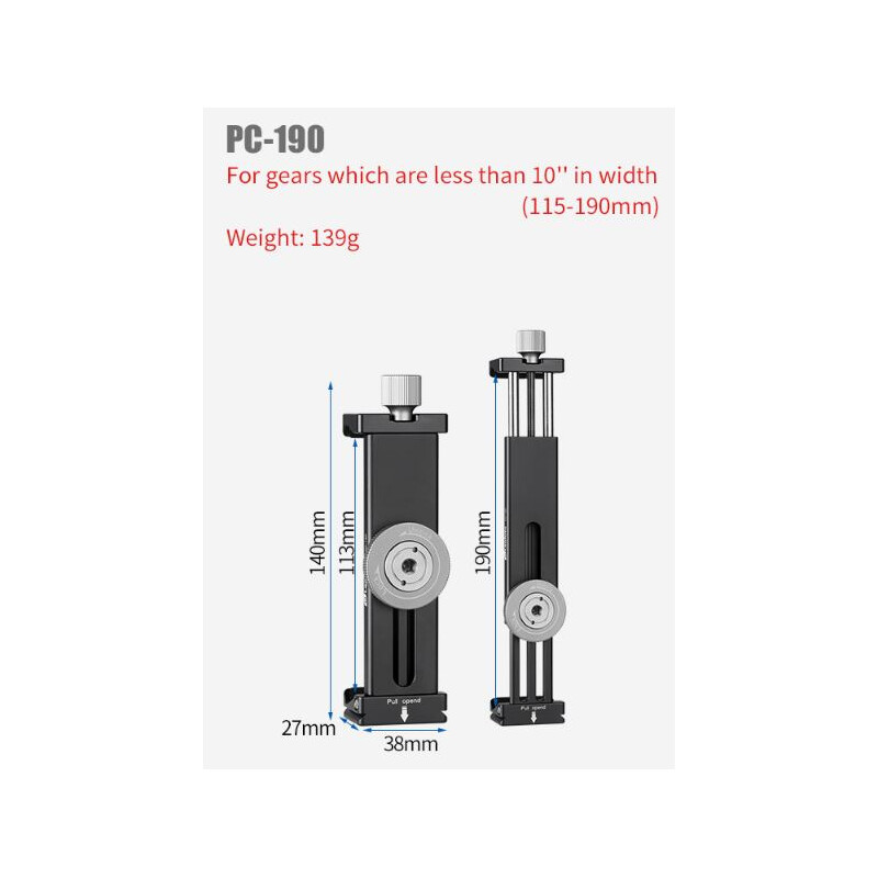 Leofoto Tablet-Halterung PC-190 115-190mm