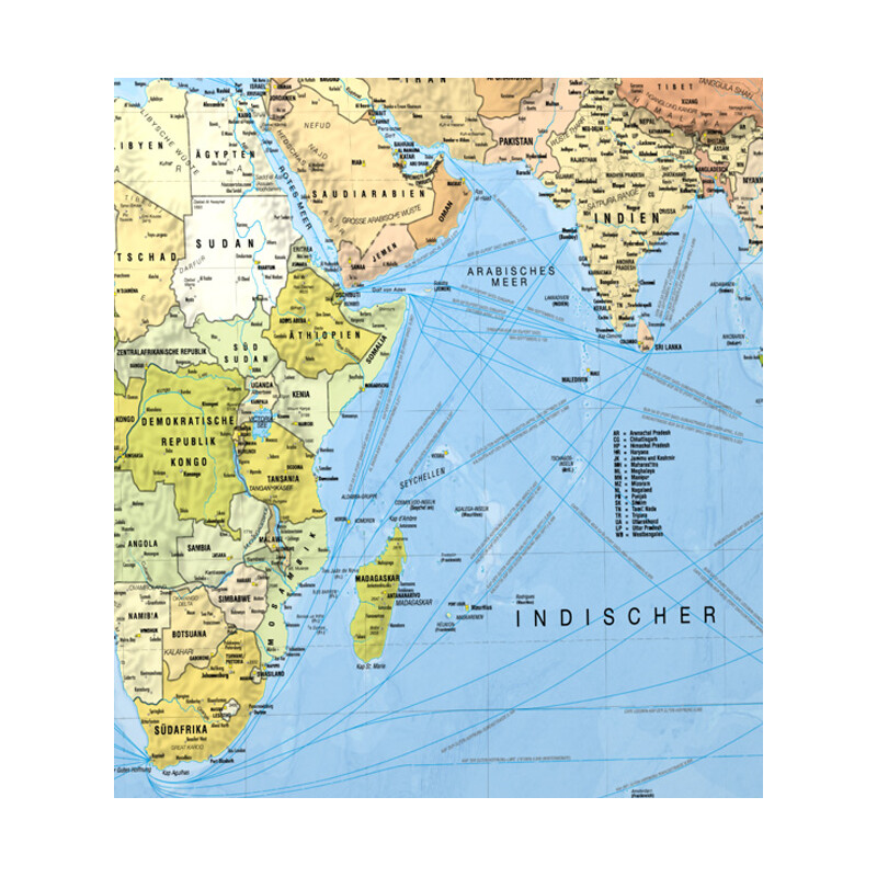 Mappemonde Bacher Verlag Reiseweltkarte (138x98)