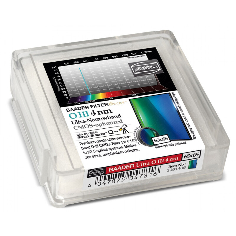 Filtre Baader OIII CMOS Ultra-Narrowband 65x65mm