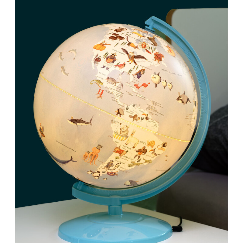 Globe TROIKA Wildlife World Light Blue 25cm