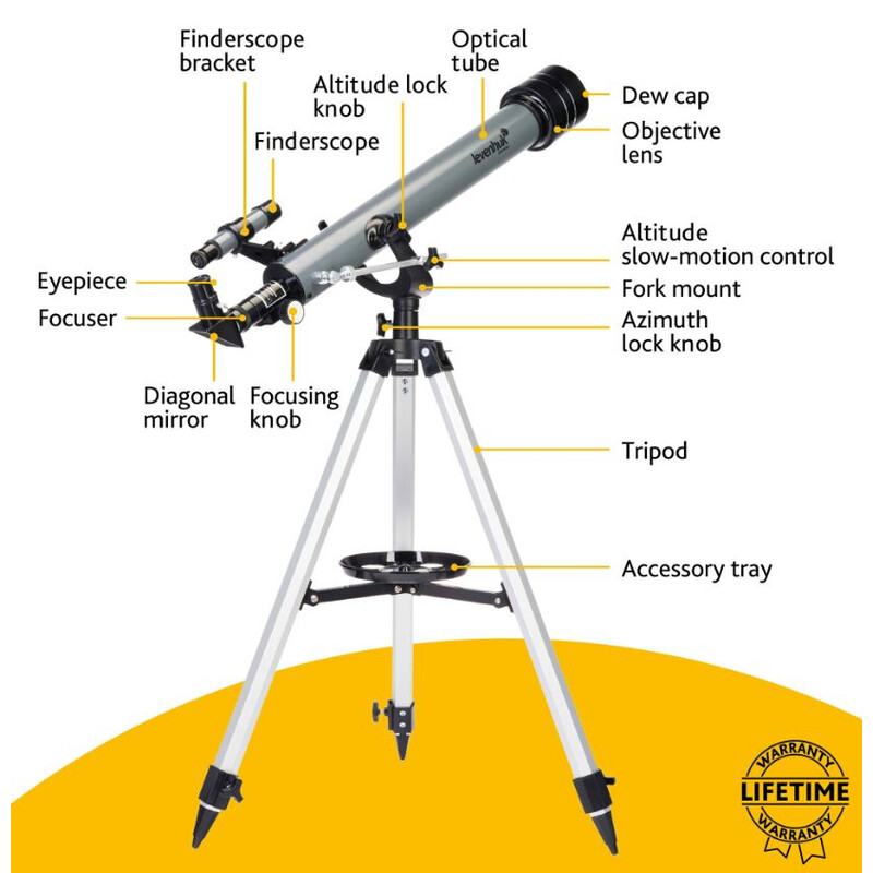 Télescope Levenhuk AC 60/700 Blitz 60 BASE AZ