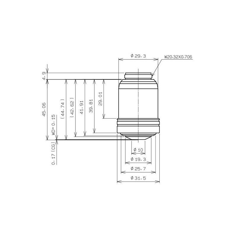 Objectif Evident Olympus UPLXAPO60XO, 60x, plan, apochro