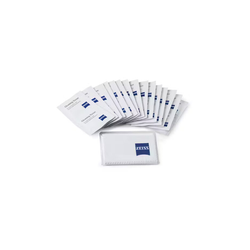 ZEISS 20 lingettes humides + chiffon en microfibres 18 x 18 cm