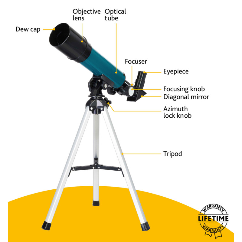 Télescope Levenhuk AC 50/360 LabZZ TK50 AZ