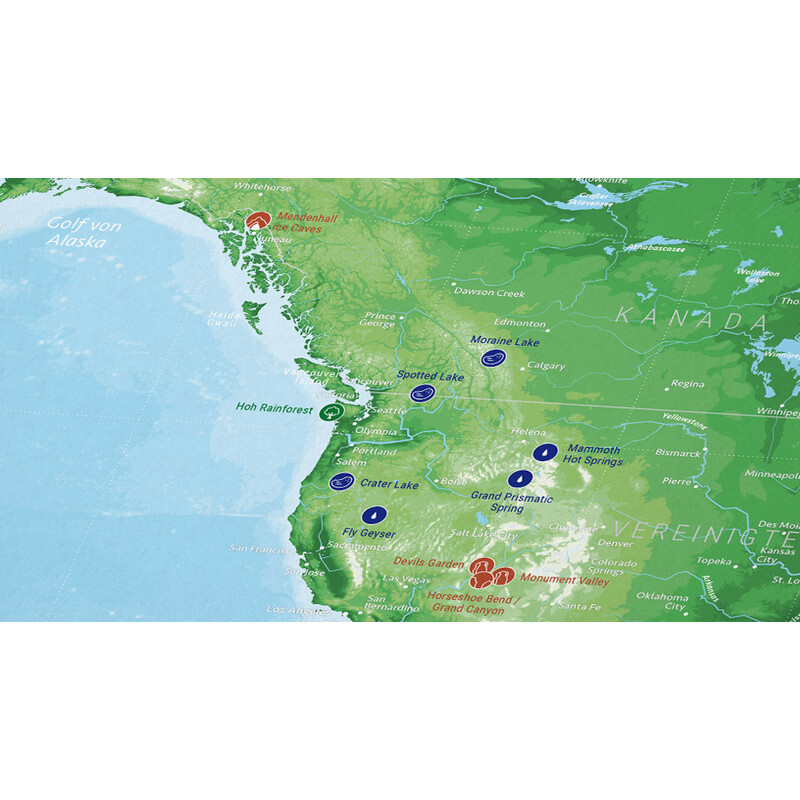 Mappemonde Marmota Maps 99 Naturwunder (200x140)