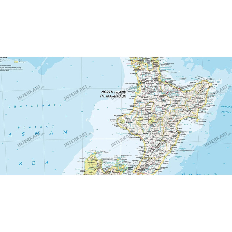 National Geographic Landkarte Neuseeland (60 x 77 cm)