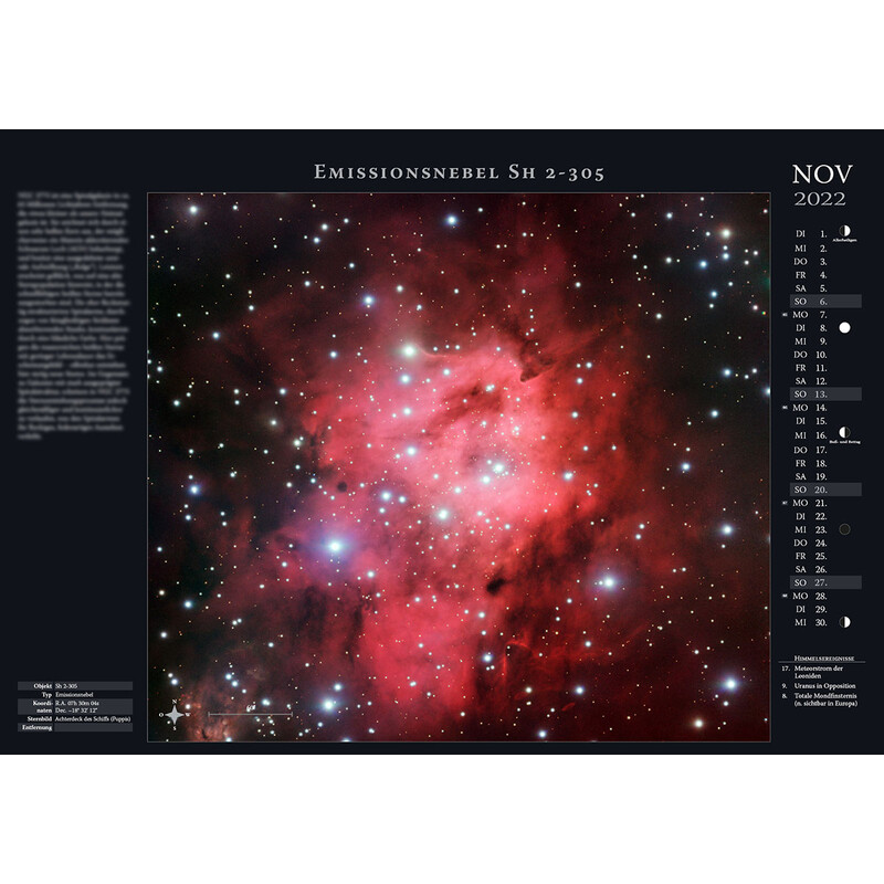 Astronomie-Verlag Weltraum-Kalender 2022