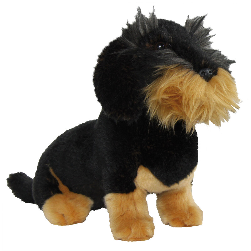 AKAH DOGUE DE BAVIÈRE EN PELUCHE ASSIS  33 CM