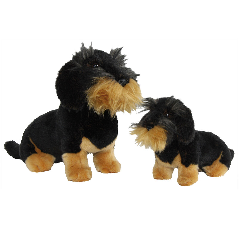AKAH DOGUE DE BAVIÈRE EN PELUCHE ASSIS  33 CM