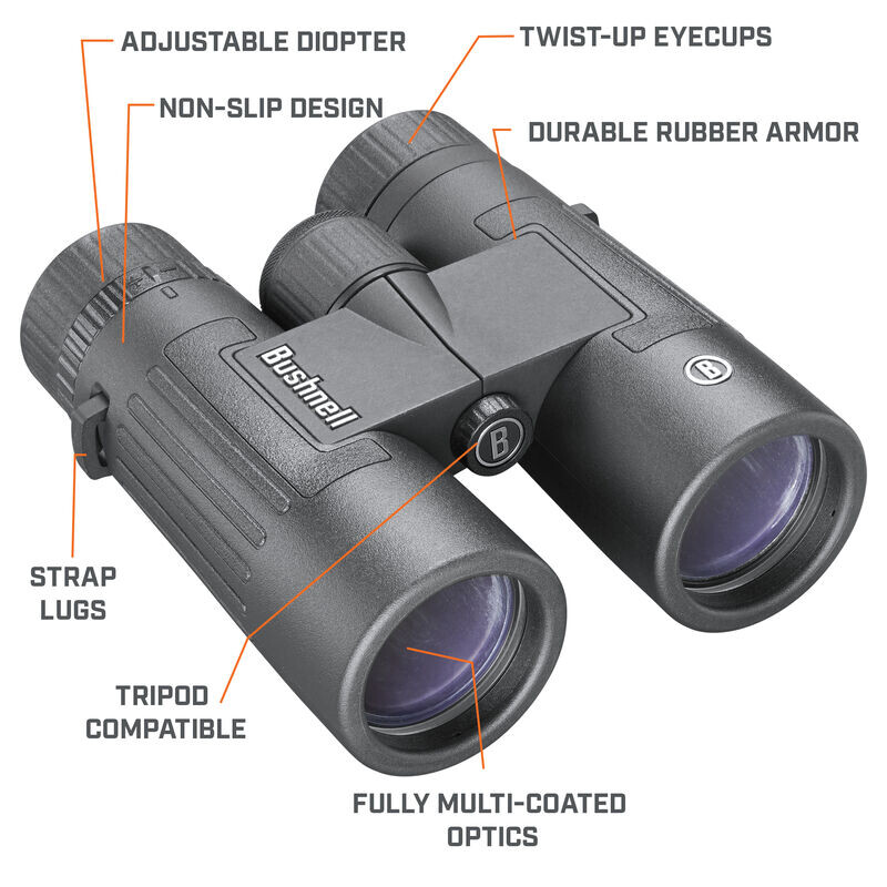 Bushnell Fernglas Legend 10x42 Dachkant, schwarz, FMC