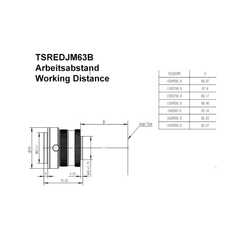 TS Optics Correcteur 0,8x