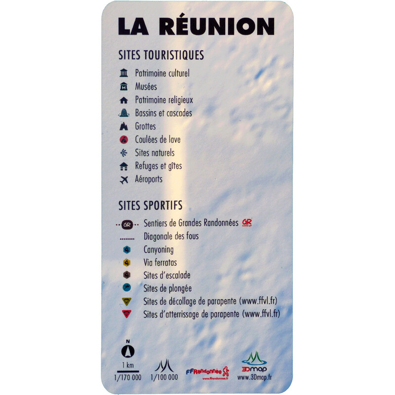 Carte régionale 3Dmap La Réunion
