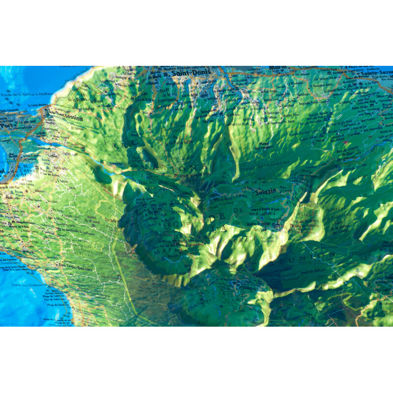 Carte régionale 3Dmap La Réunion