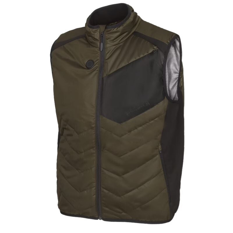 Härkila Gilet chauffant, vert saule/noir, taille XS