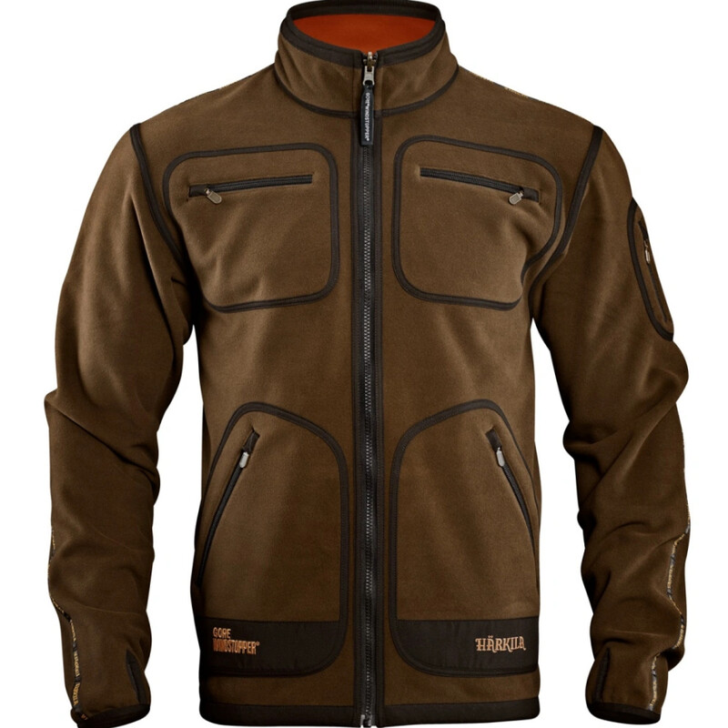 Härkila Veste polaire Kamko, vert chasseur/orange vif, taille XXL