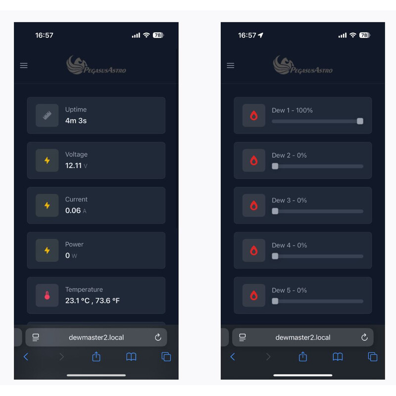 PegasusAstro Steuerung DewMaster 2