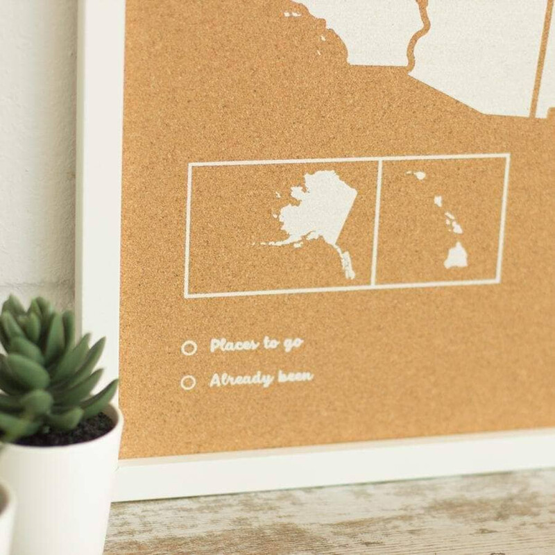 Miss Wood Landkarte Woody Map Countries Vereinigte Staaten USA (90 x 60 cm)