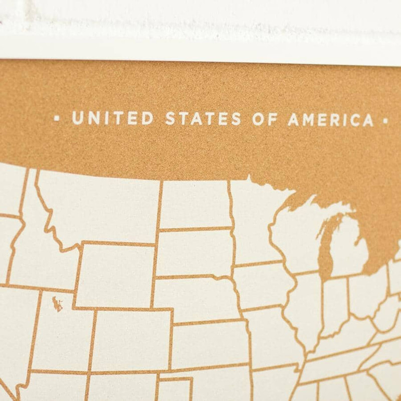 Miss Wood Landkarte Woody Map Countries Vereinigte Staaten USA (90 x 60 cm)