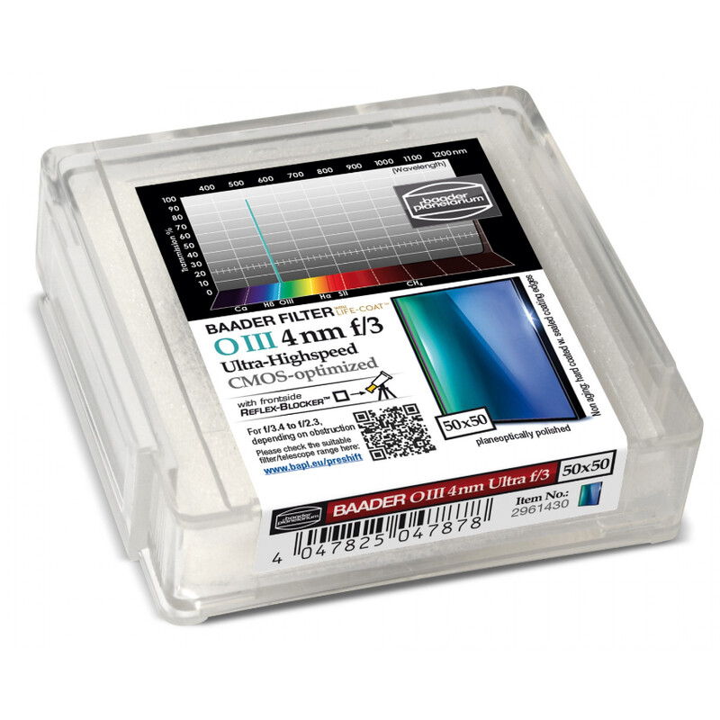 Filtre Baader OIII CMOS f/3 Ultra-Highspeed 50x50mm