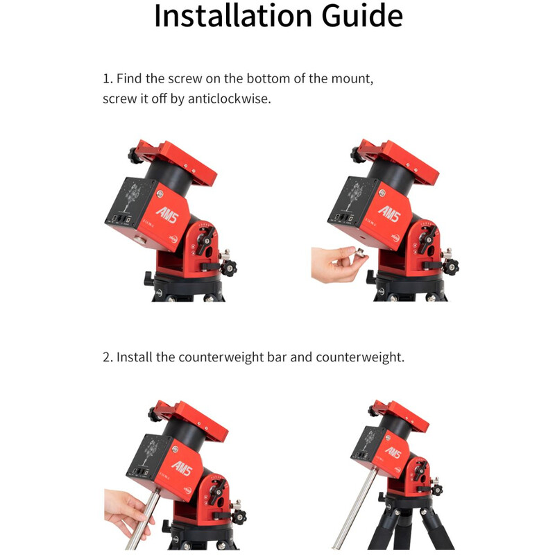 Contre-poids ZWO Barre de contrepoids pour AM3 / AM5 / AM7