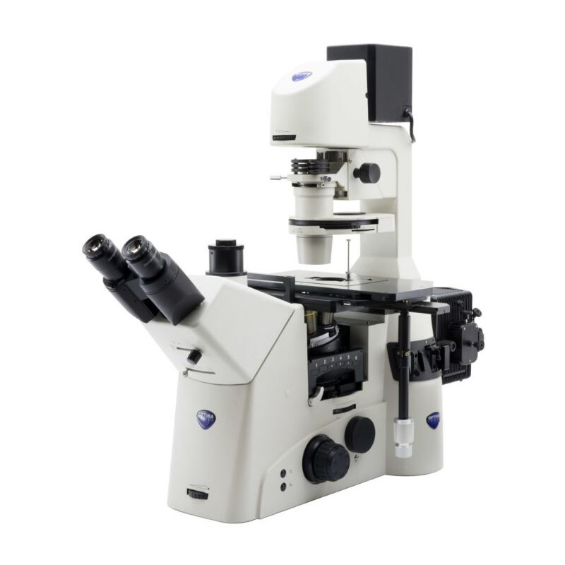 Microscope inversé Optika IM-7, trino, invers, 10x25mm, LED 10W,  w.o. objectives