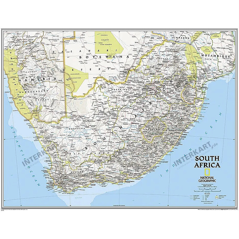 National Geographic Landkarte Südafrika (77 x 66 cm)