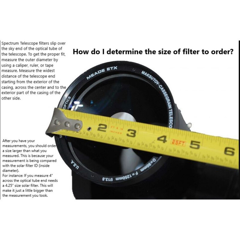 Spectrum Telescope Filter Glass Solar 101mm