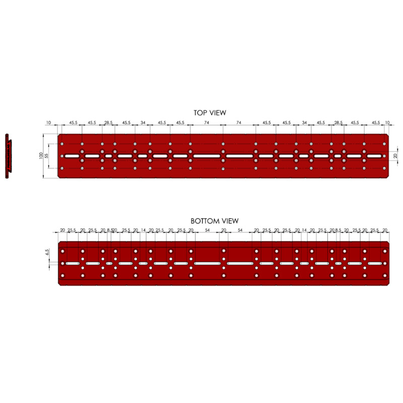 PrimaLuceLab Queue d'aronde mâle Losmandy-Style 750mm