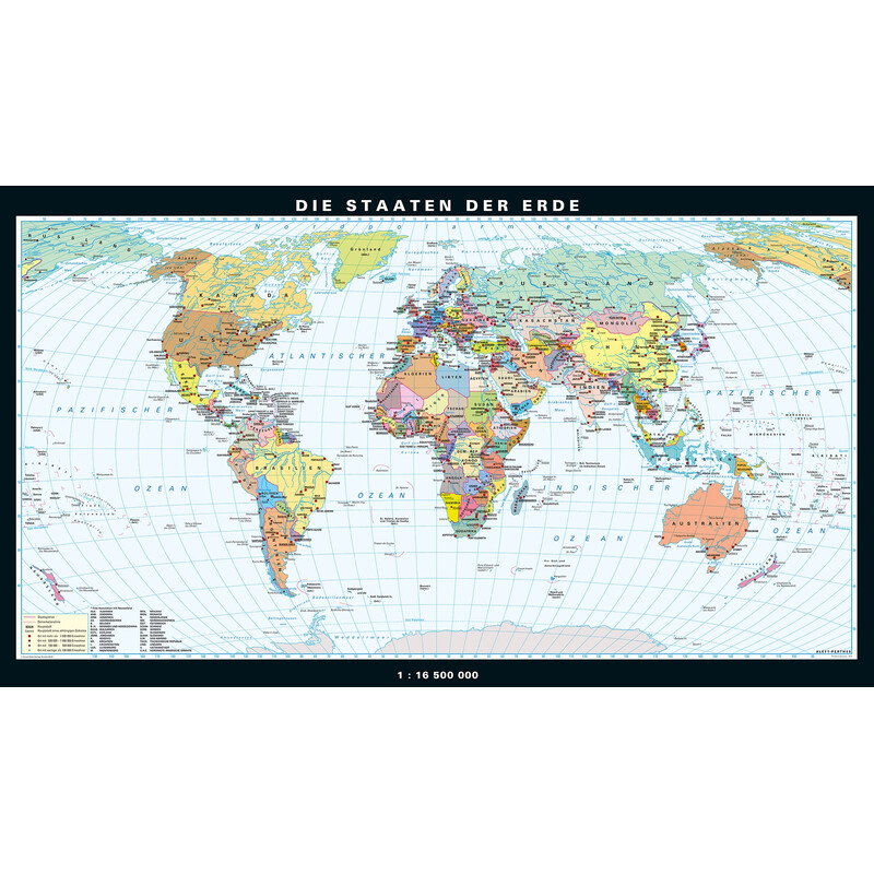 Mappemonde PONS Die Staaten der Erde (224 x 128 cm)