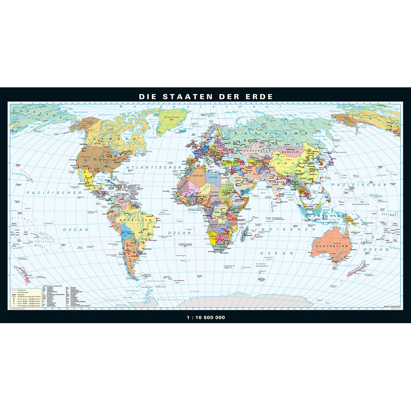 Mappemonde PONS Les États du monde (224 x 128 cm)