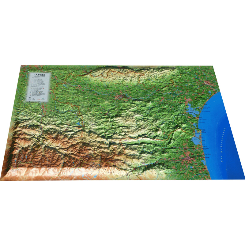 Carte régionale 3Dmap L'Aude (61 x 41 cm)