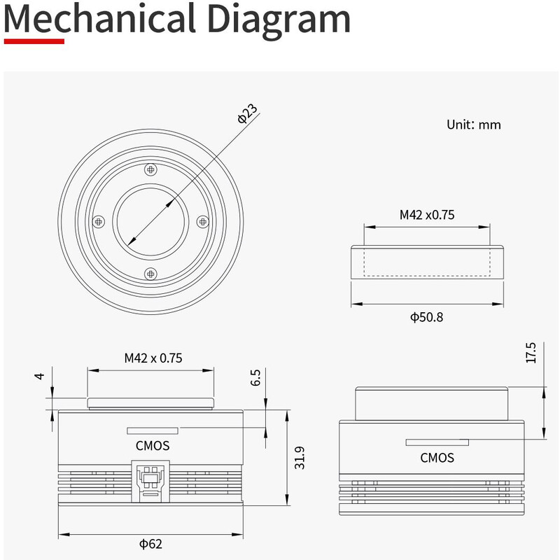 ZWO Kamera ASI 533 MM Mono