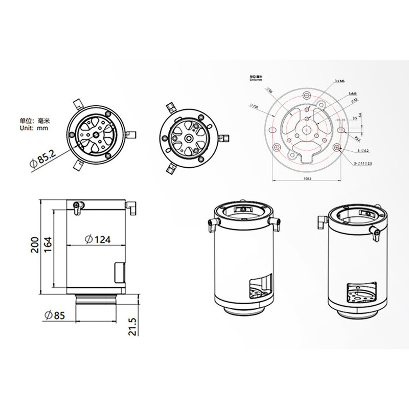 ZWO Extension de colonne PE200