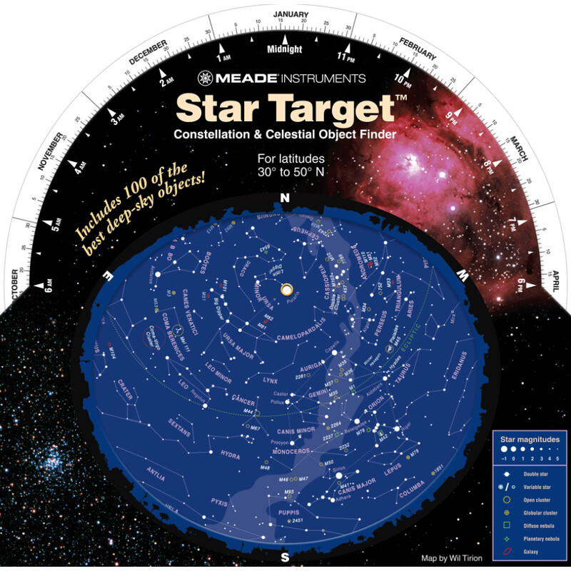 Meade Carte des étoiles planisphère