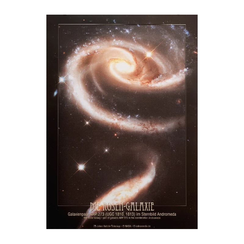 AstroMedia Poster Rosen-Galaxie Arp 273