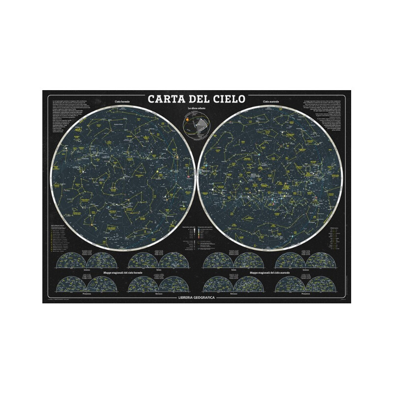 Libreria Geografica Poster Il Cielo - Carta Astronomica