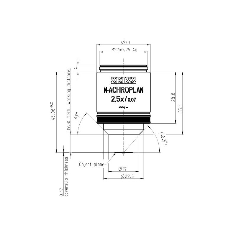 ZEISS Objektiv N-Achroplan 2,5x/0,07 M27