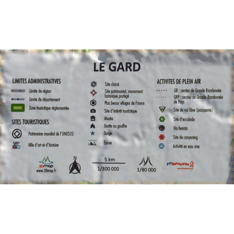 Carte régionale 3Dmap Le Gard