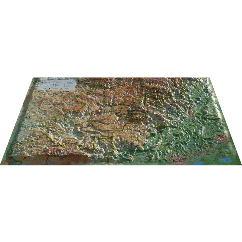 Carte régionale 3Dmap Cévennes et Grands Causses