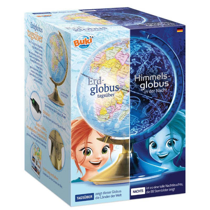 Globe pour enfants Buki Tag und Nacht Globus 21cm