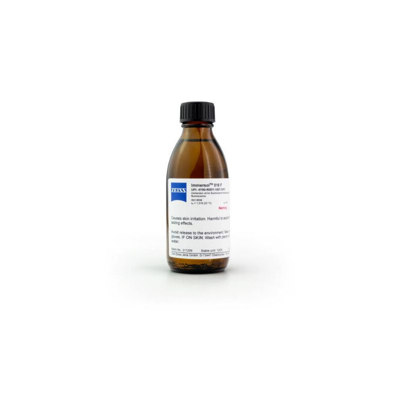 ZEISS Huile d'immersion Immersol 518 F sans fluorescence, flacon de 100 ml
