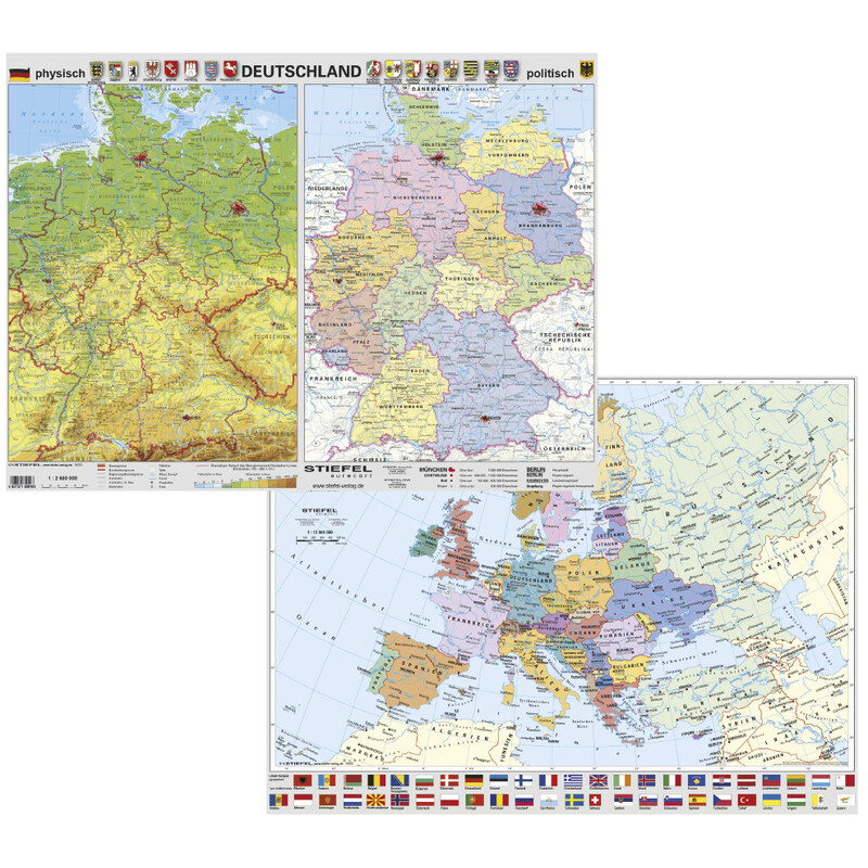 Support d'écriture Stiefel Deutschland und Europa 54 x 40 cm