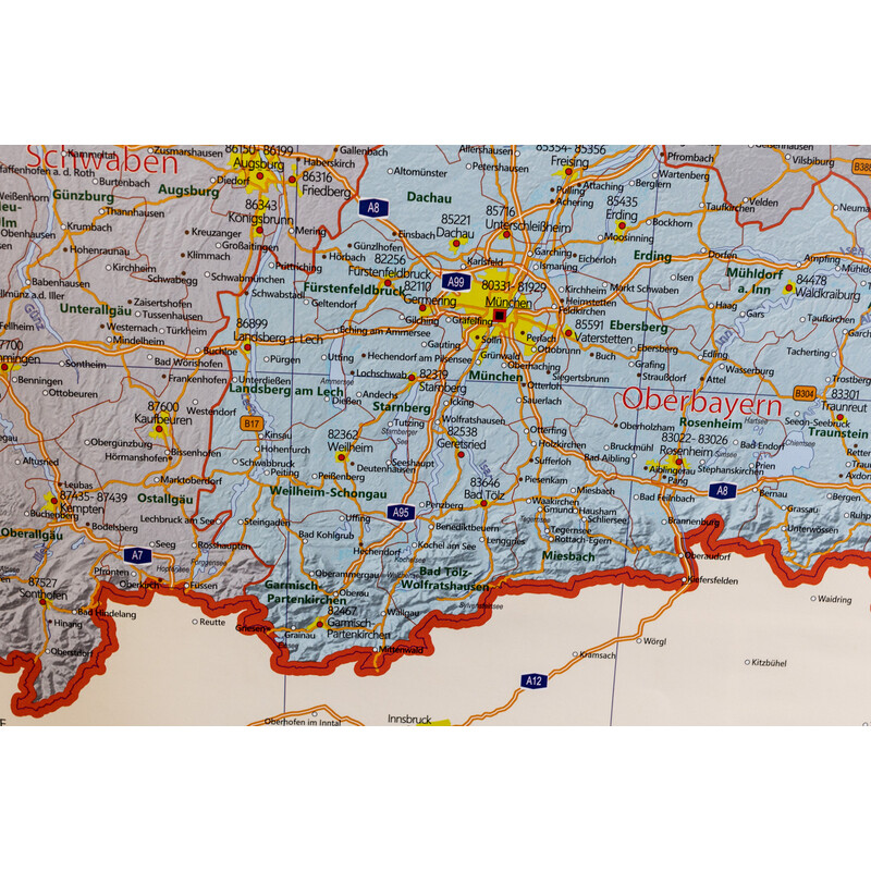 Carte géographique GeoMetro Verwaltungskarte Deutschland politisch (84 x 114 cm)