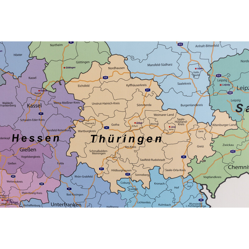 Carte géographique GeoMetro Deutschland politsch (70 x 100 cm)