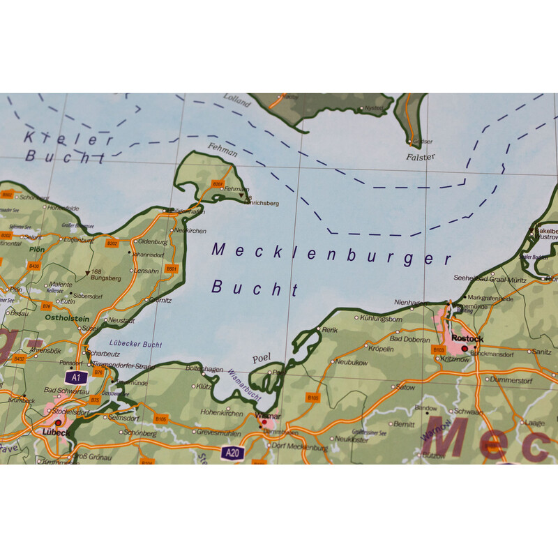 Carte géographique GeoMetro Deutschland physisch (100 x 140 cm)