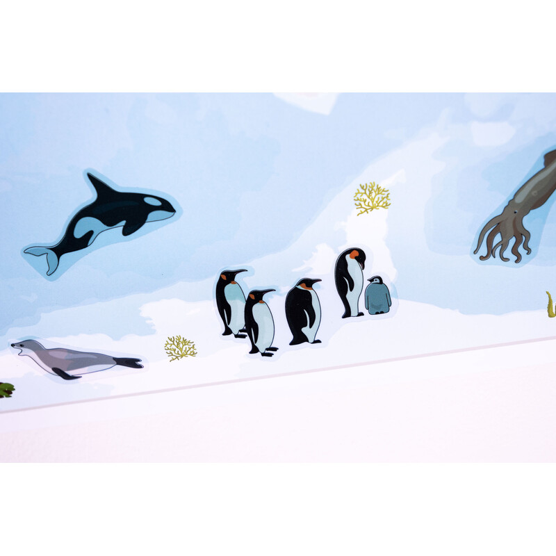 Carte pour enfants GeoMetro Le monde des animaux (84 x 60 cm)