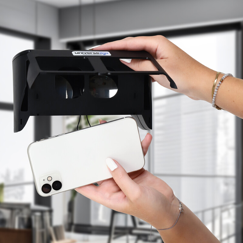 Omegon Hand-Planetarium Universe2Go+ + Sonnenfinsternisbrille Solar Safe Deluxe