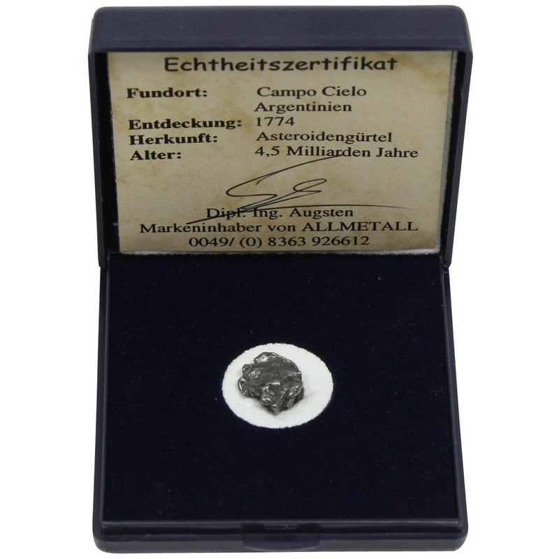 Campo del Cielo Eisenmeteorit in Geschenketui (Neuwertig)