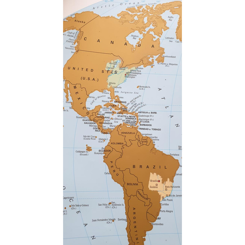 Mappemonde Stiefel Carte à gratter (95 x 66 cm)