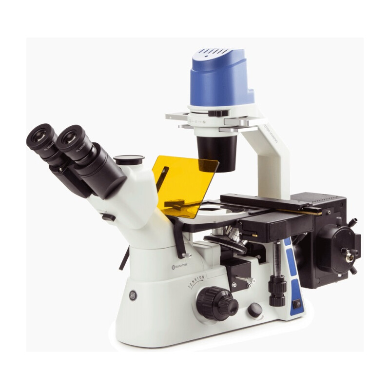 Microscope inversé Euromex OX.2453-PLPHF, trino, Infinity, plan, 100x-400x, 10x/22, Dl, LED, 5W